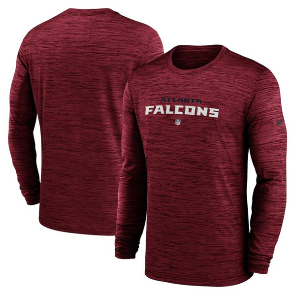 Atlanta Falcons Red Sideline Team Velocity Performance Long Sleeve T-Shirt